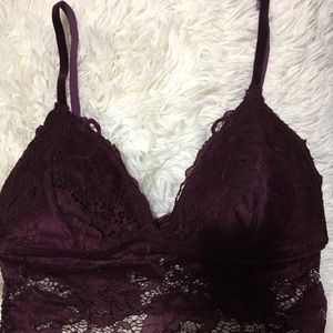 Purple danskin bralette